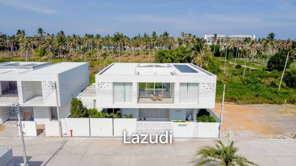 Modern pool villa with slide in Pak Nam Pran