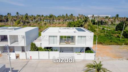 Modern pool villa with slide in Pak Nam Pran