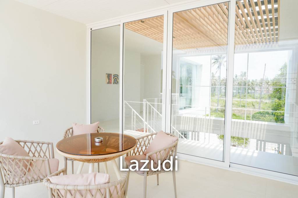 Modern pool villa with slide in Pak Nam Pran