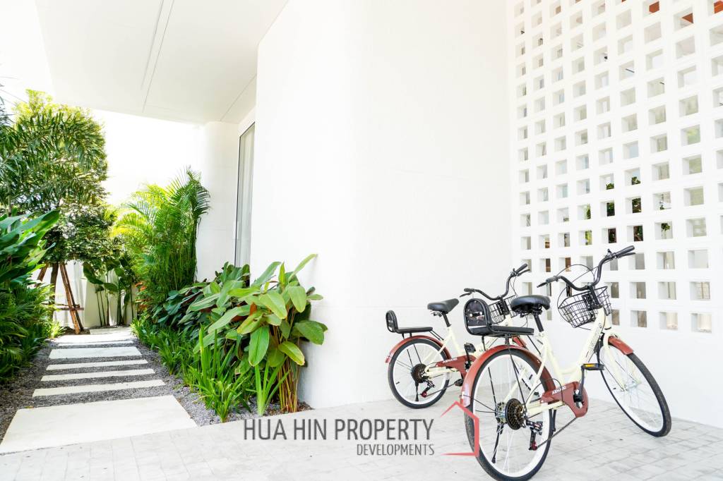 Modern pool villa with slide in Pak Nam Pran