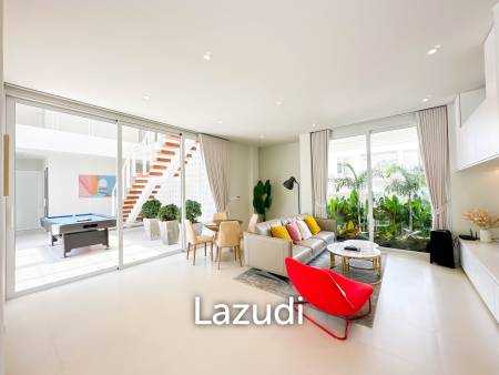 Modern pool villa with slide in Pak Nam Pran