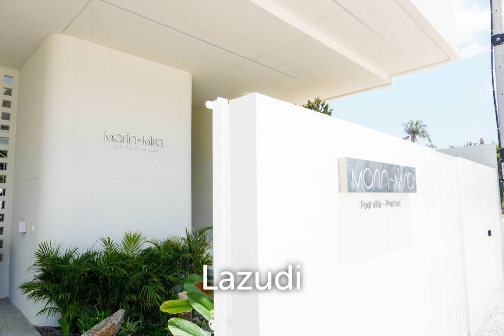 Modern pool villa with slide in Pak Nam Pran