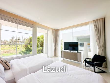 Modern pool villa with slide in Pak Nam Pran