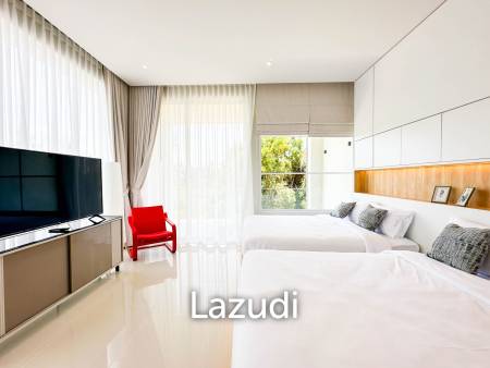 Modern pool villa with slide in Pak Nam Pran