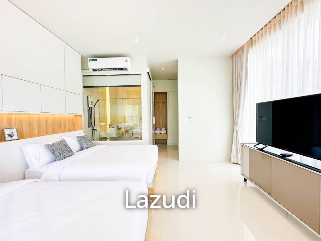 Modern pool villa with slide in Pak Nam Pran