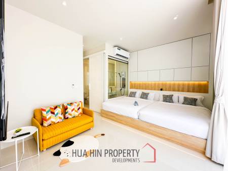 Modern pool villa with slide in Pak Nam Pran