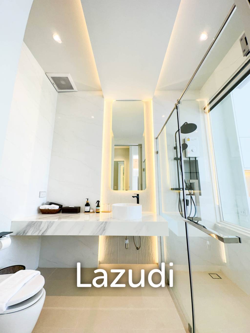 Modern pool villa with slide in Pak Nam Pran