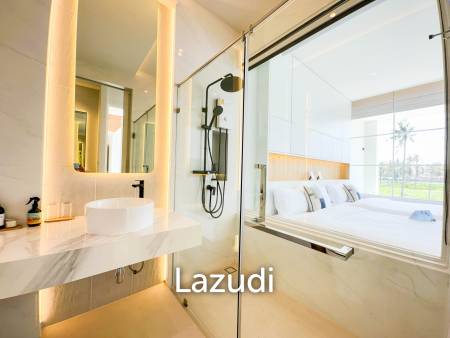 Modern pool villa with slide in Pak Nam Pran