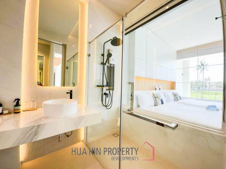 Modern pool villa with slide in Pak Nam Pran