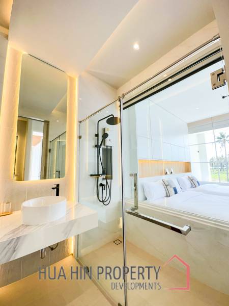 Modern pool villa with slide in Pak Nam Pran