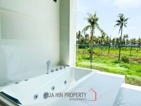 Modern pool villa with slide in Pak Nam Pran