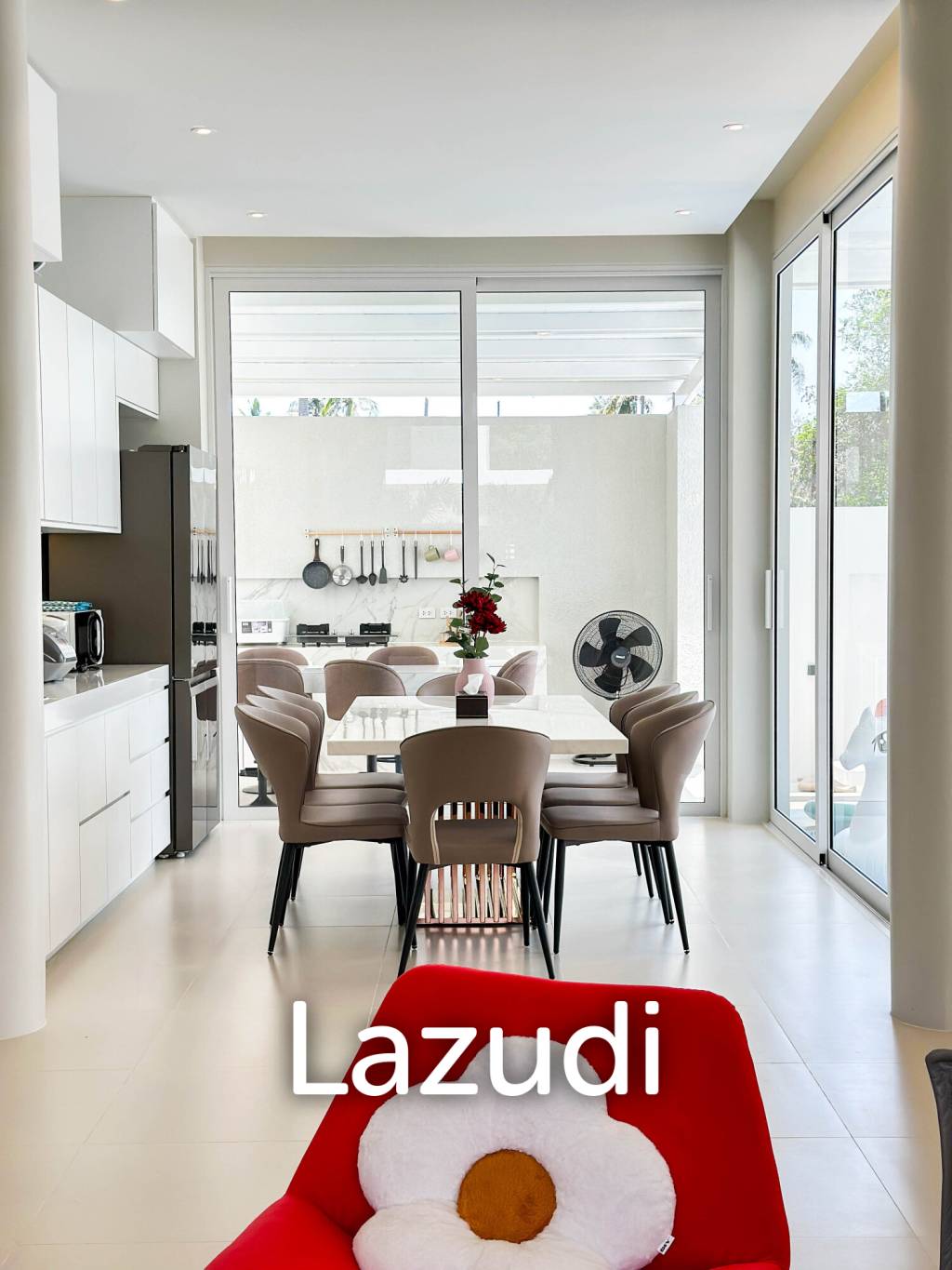 Modern pool villa with slide in Pak Nam Pran