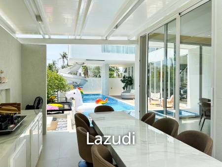 Modern pool villa with slide in Pak Nam Pran
