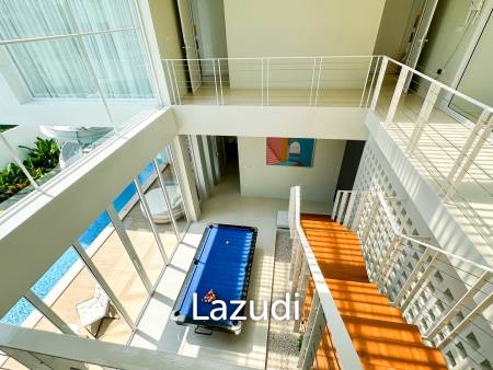 Modern pool villa with slide in Pak Nam Pran