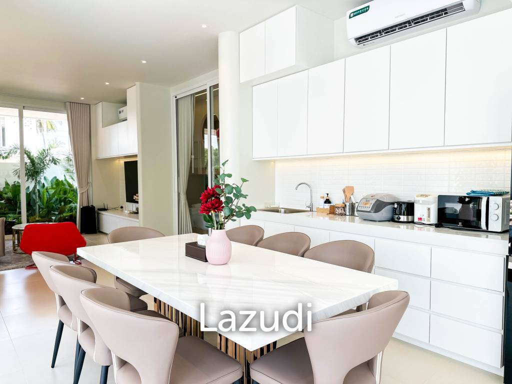 Modern pool villa with slide in Pak Nam Pran