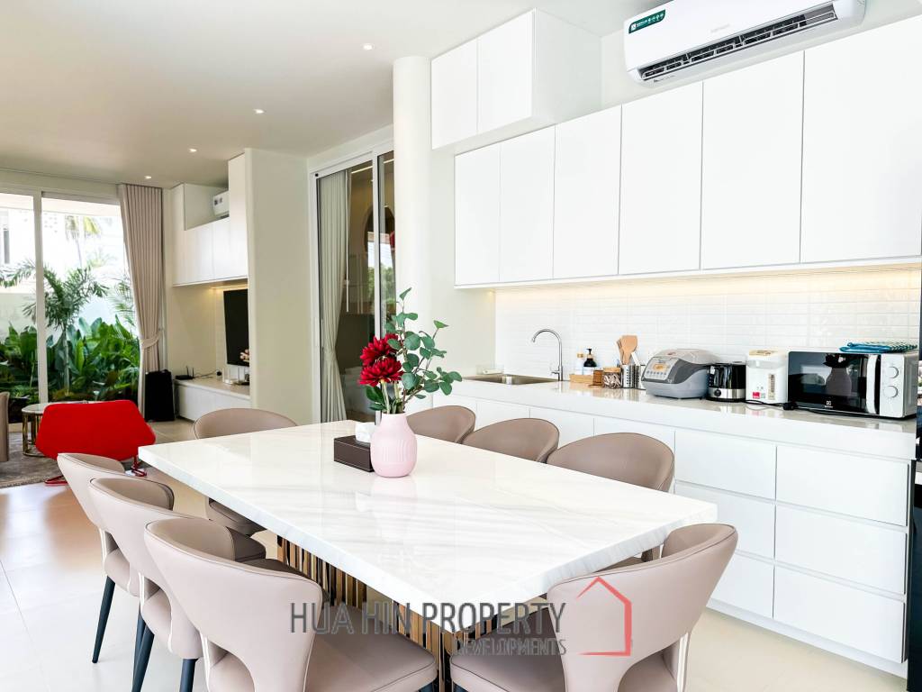 Modern pool villa with slide in Pak Nam Pran