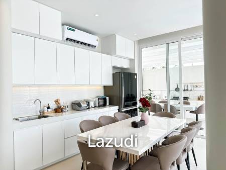 Modern pool villa with slide in Pak Nam Pran