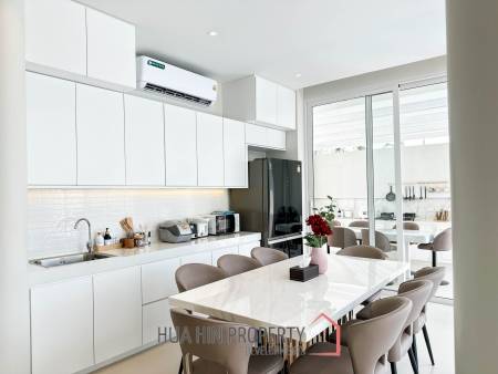 Modern pool villa with slide in Pak Nam Pran