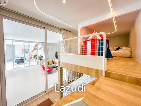 Modern pool villa with slide in Pak Nam Pran