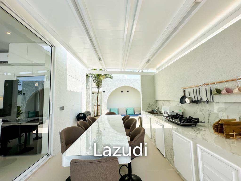 Modern pool villa with slide in Pak Nam Pran