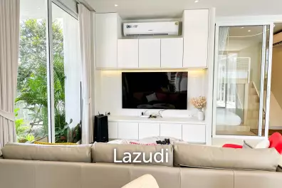 Modern pool villa with slide in Pak Nam Pran