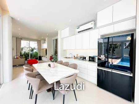 Modern pool villa with slide in Pak Nam Pran