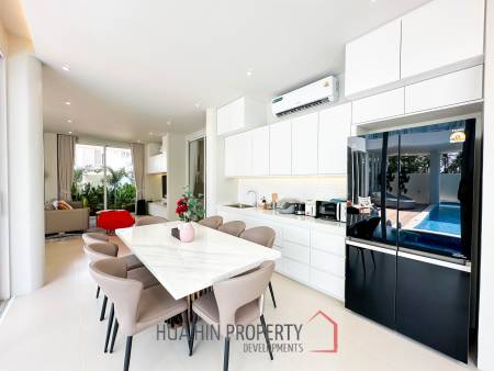 Modern pool villa with slide in Pak Nam Pran