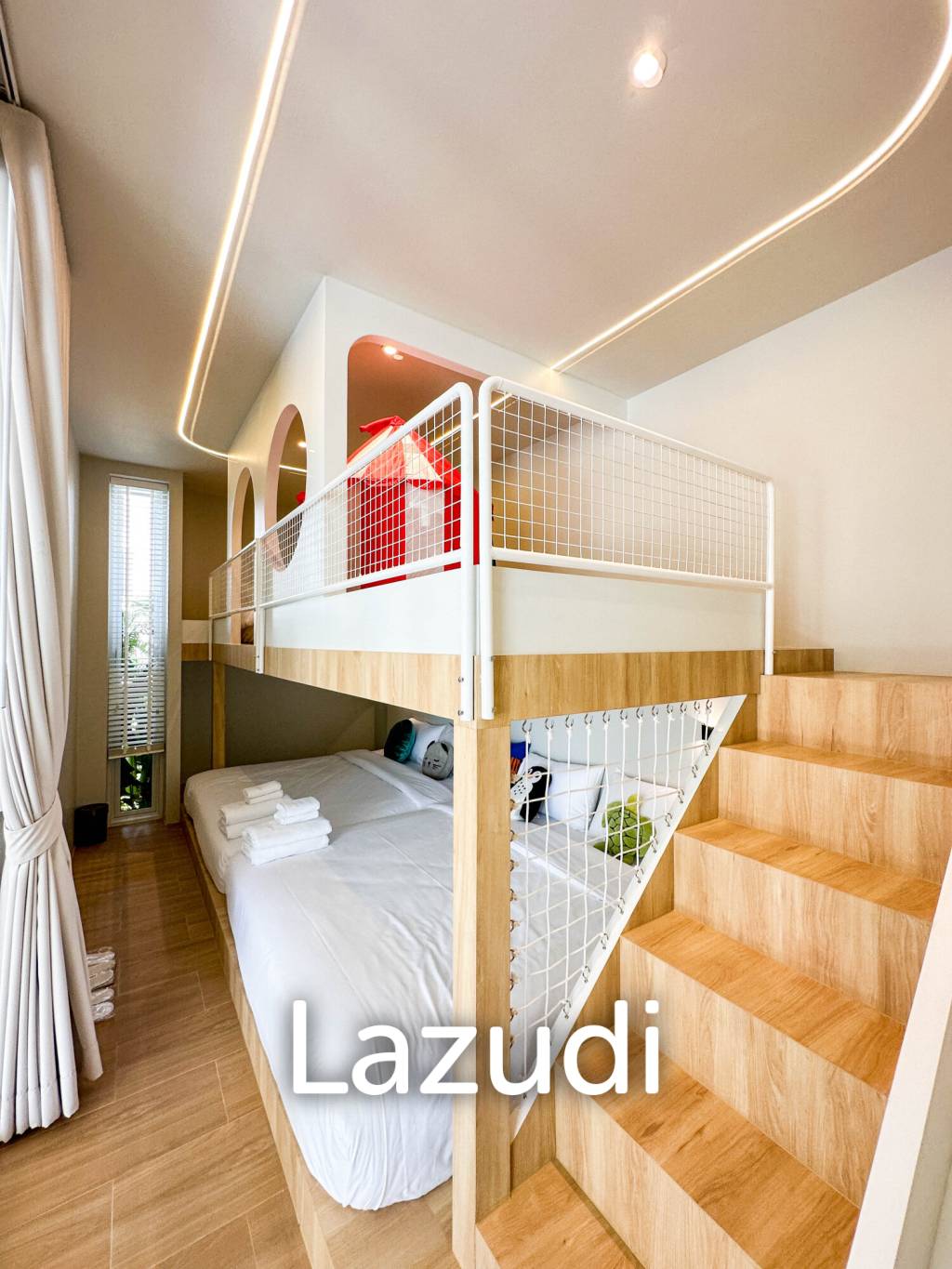 Modern pool villa with slide in Pak Nam Pran