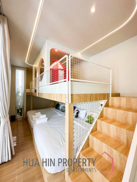 Modern pool villa with slide in Pak Nam Pran