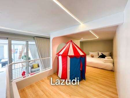 Modern pool villa with slide in Pak Nam Pran