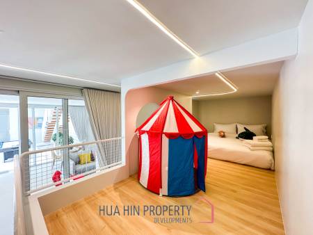 Modern pool villa with slide in Pak Nam Pran