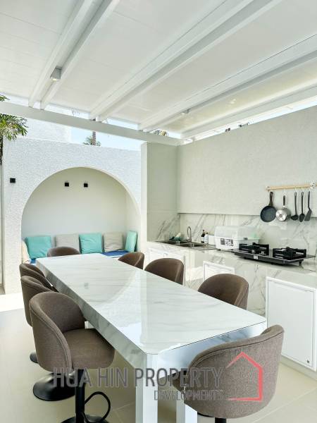 Modern pool villa with slide in Pak Nam Pran