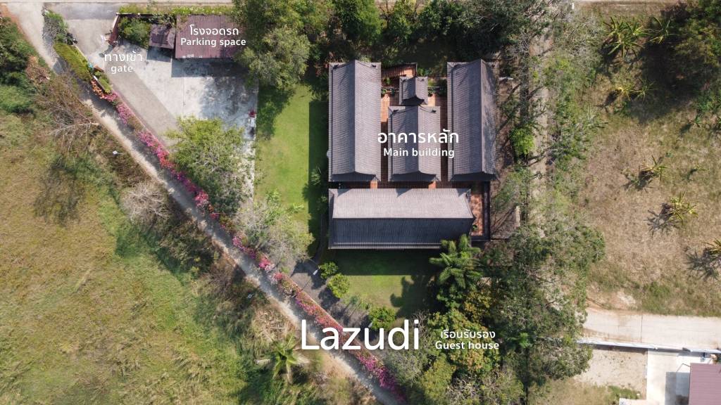 ขายบ้าน/รีสอร์ททรงไทยโมเดิร์นใกล้ตัวเมืองเชียงราย ที่ต.ริมกก