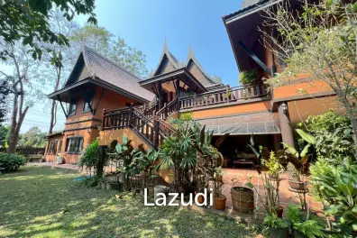 ขายบ้าน/รีสอร์ททรงไทยโมเดิร์นใกล้ตัวเมืองเชียงราย ที่ต.ริมกก