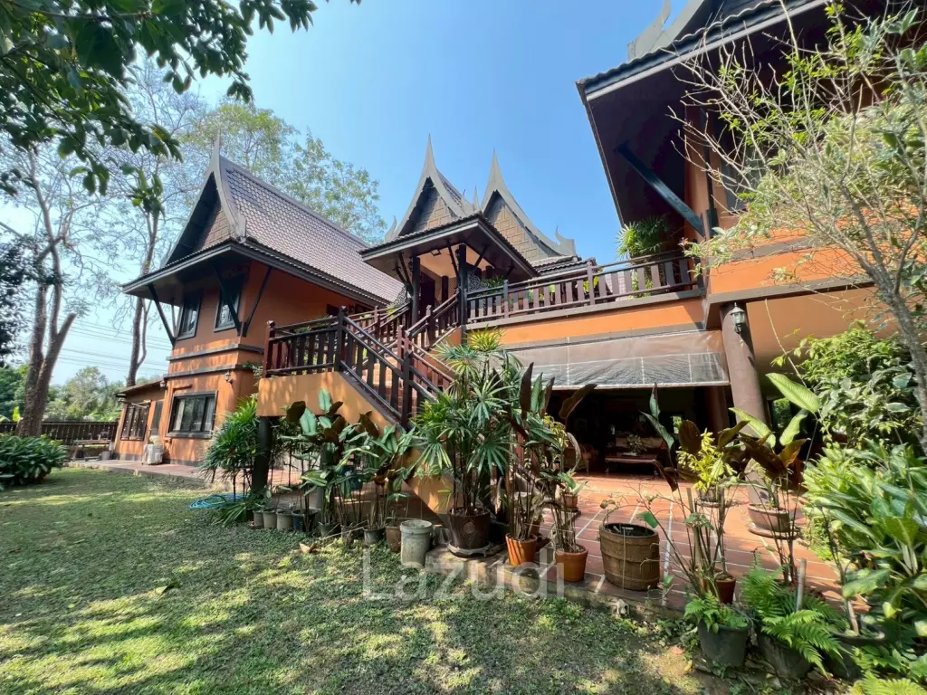 ขายบ้าน/รีสอร์ททรงไทยโมเดิร์นใกล้ตัวเมืองเชียงราย ที่ต.ริมกก
