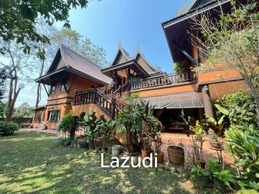 ขายบ้าน/รีสอร์ททรงไทยโมเดิร์นใกล้ตัวเมืองเชียงราย ที่ต.ริมกก