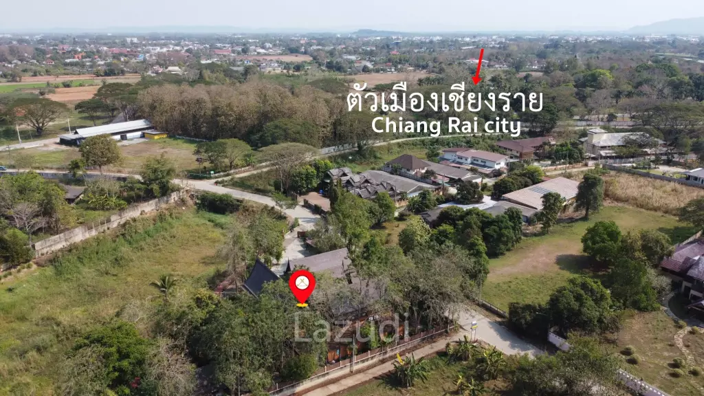 ขายบ้าน/รีสอร์ททรงไทยโมเดิร์นใกล้ตัวเมืองเชียงราย ที่ต.ริมกก