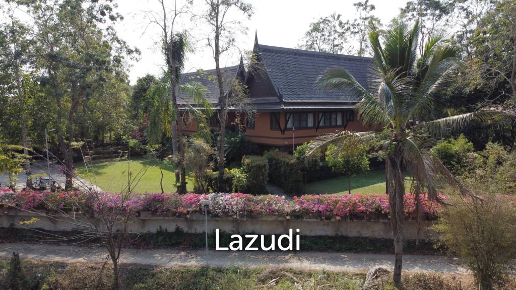 ขายบ้าน/รีสอร์ททรงไทยโมเดิร์นใกล้ตัวเมืองเชียงราย ที่ต.ริมกก