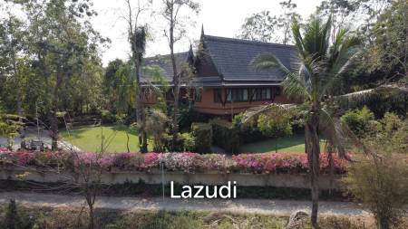 ขายบ้าน/รีสอร์ททรงไทยโมเดิร์นใกล้ตัวเมืองเชียงราย ที่ต.ริมกก