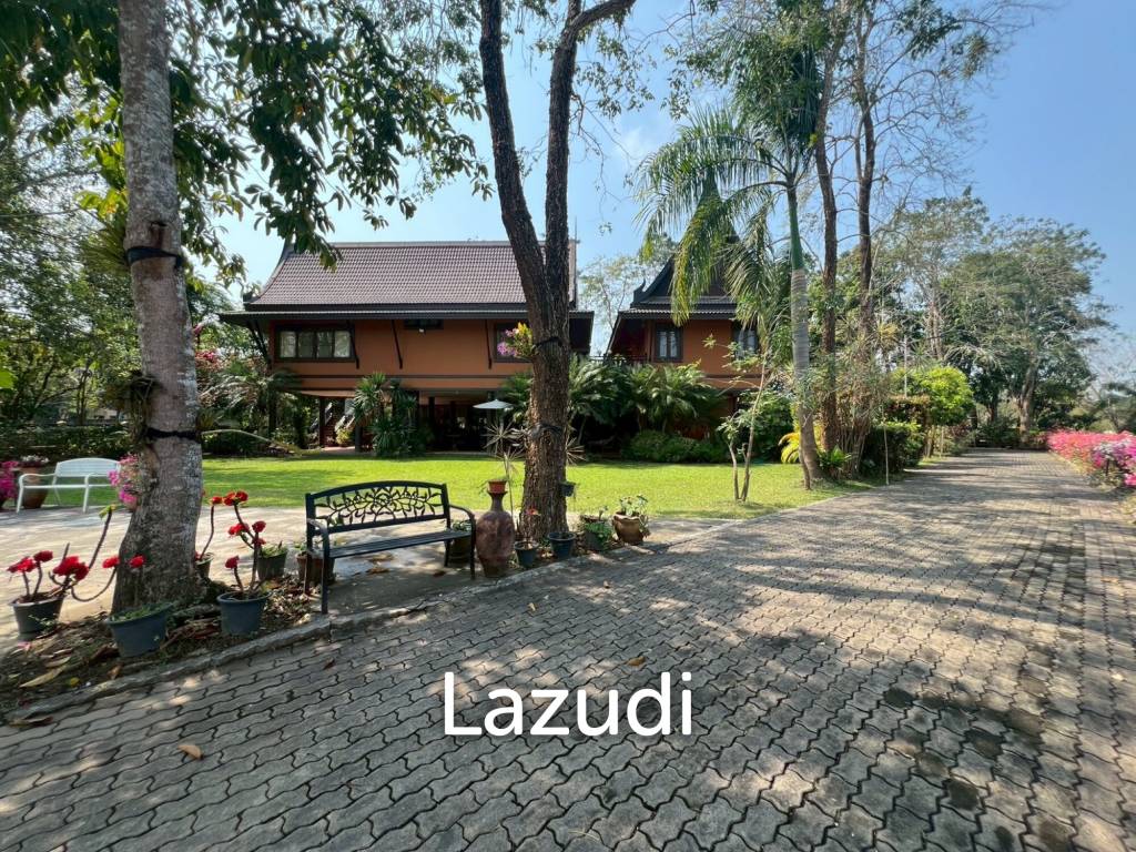 ขายบ้าน/รีสอร์ททรงไทยโมเดิร์นใกล้ตัวเมืองเชียงราย ที่ต.ริมกก