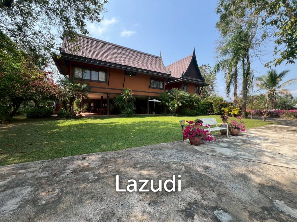 ขายบ้าน/รีสอร์ททรงไทยโมเดิร์นใกล้ตัวเมืองเชียงราย ที่ต.ริมกก