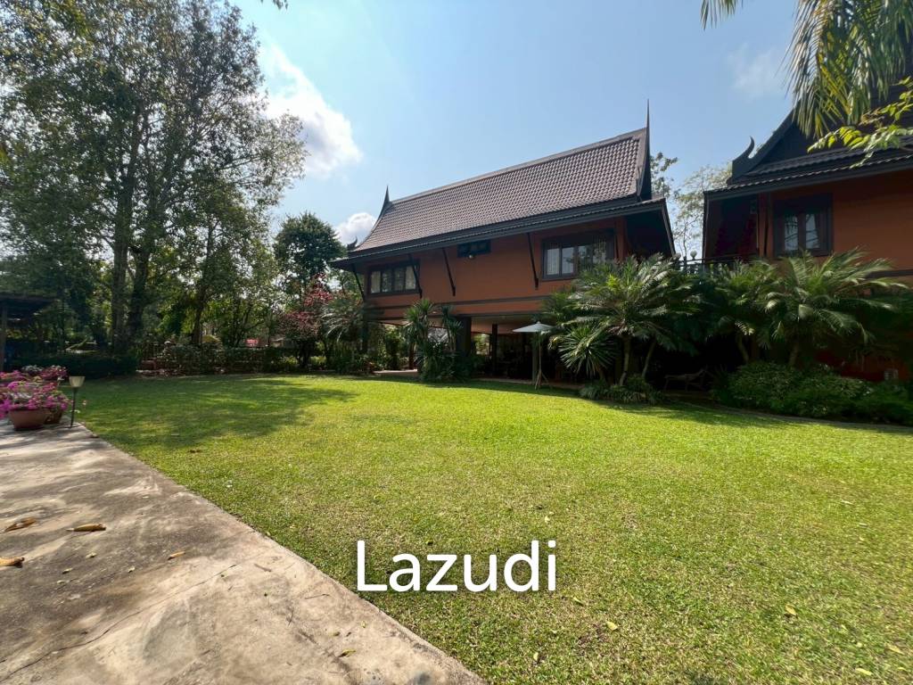 ขายบ้าน/รีสอร์ททรงไทยโมเดิร์นใกล้ตัวเมืองเชียงราย ที่ต.ริมกก