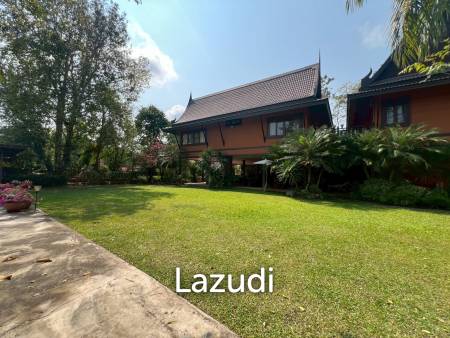 ขายบ้าน/รีสอร์ททรงไทยโมเดิร์นใกล้ตัวเมืองเชียงราย ที่ต.ริมกก