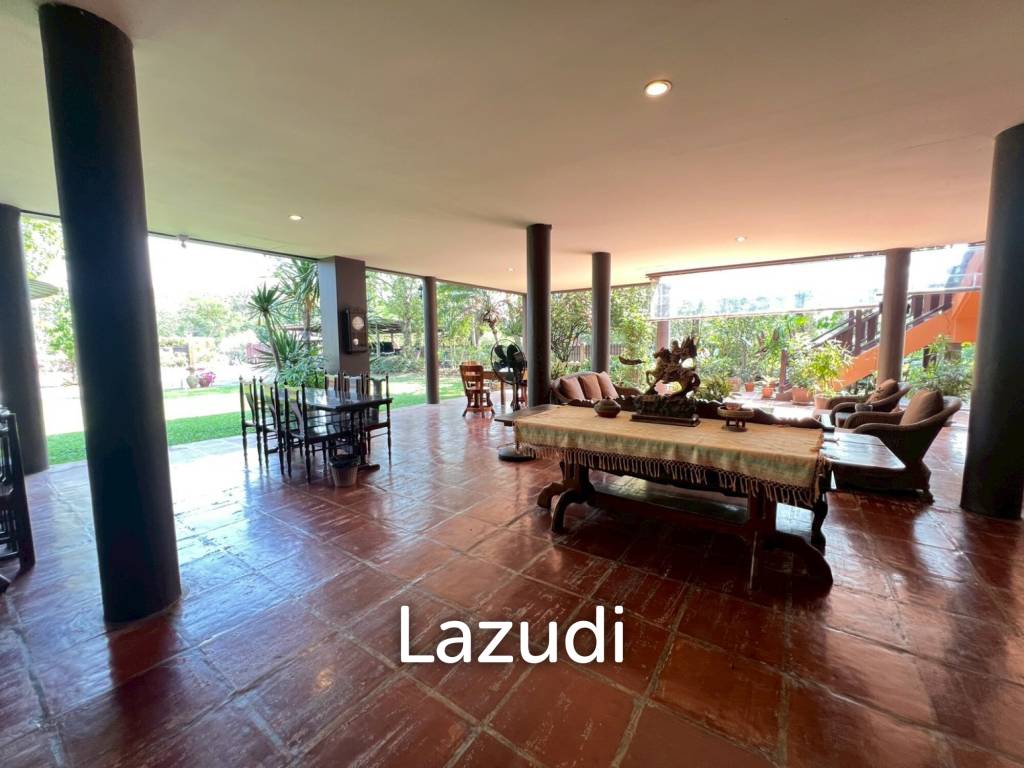 ขายบ้าน/รีสอร์ททรงไทยโมเดิร์นใกล้ตัวเมืองเชียงราย ที่ต.ริมกก