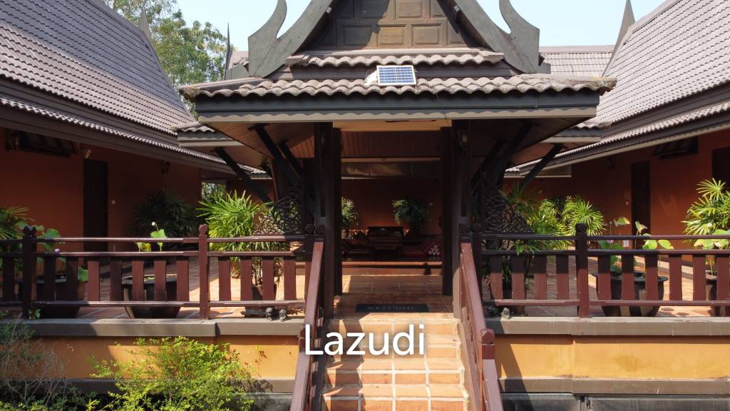 ขายบ้าน/รีสอร์ททรงไทยโมเดิร์นใกล้ตัวเมืองเชียงราย ที่ต.ริมกก