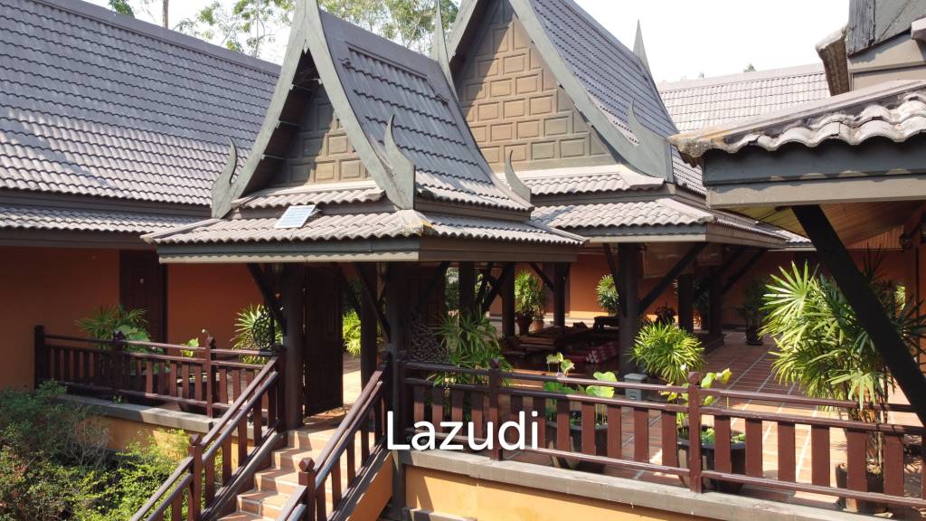 ขายบ้าน/รีสอร์ททรงไทยโมเดิร์นใกล้ตัวเมืองเชียงราย ที่ต.ริมกก