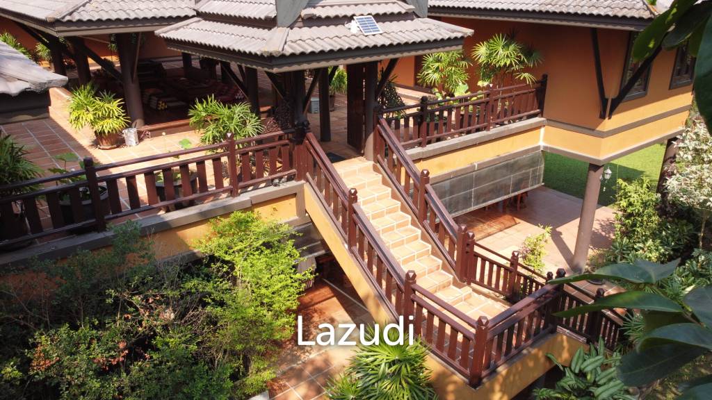 ขายบ้าน/รีสอร์ททรงไทยโมเดิร์นใกล้ตัวเมืองเชียงราย ที่ต.ริมกก