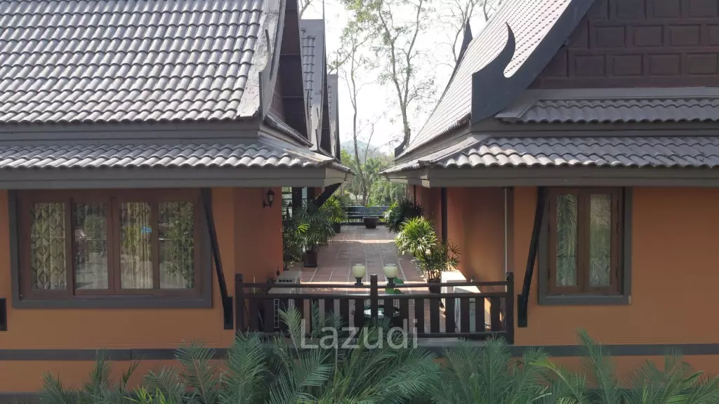 ขายบ้าน/รีสอร์ททรงไทยโมเดิร์นใกล้ตัวเมืองเชียงราย ที่ต.ริมกก