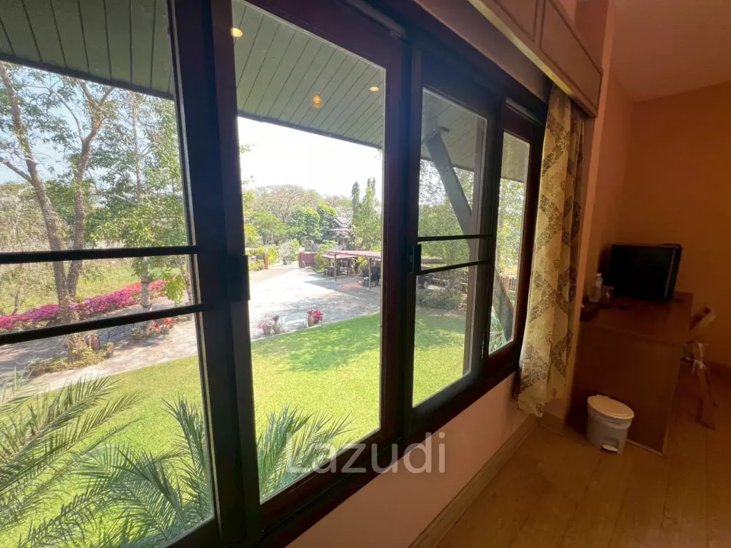 ขายบ้าน/รีสอร์ททรงไทยโมเดิร์นใกล้ตัวเมืองเชียงราย ที่ต.ริมกก