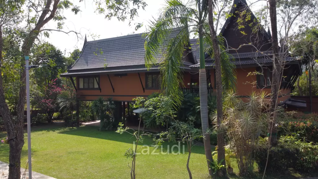 ขายบ้าน/รีสอร์ททรงไทยโมเดิร์นใกล้ตัวเมืองเชียงราย ที่ต.ริมกก